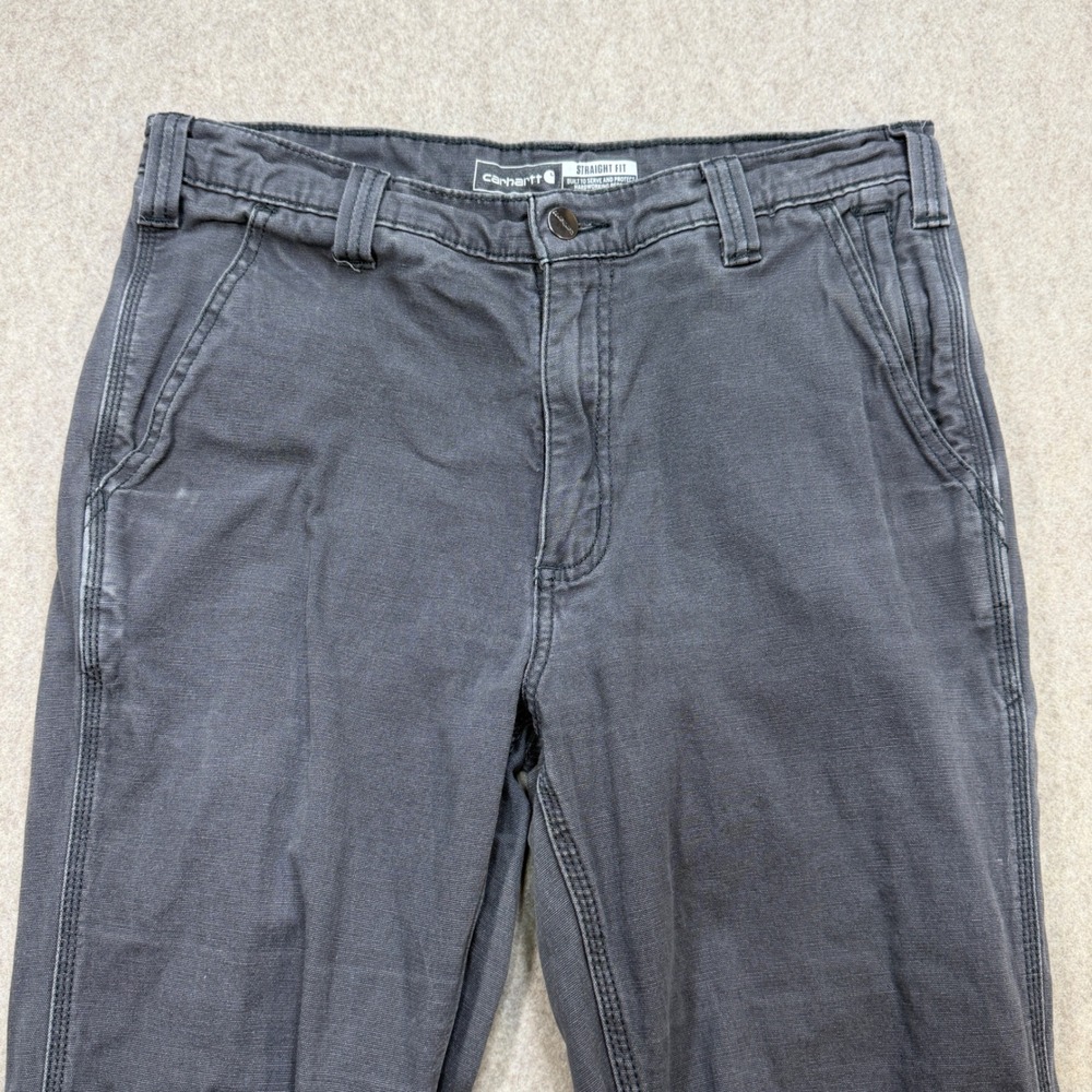 Carhartt Pants Mens 31x30 Rugged Flex Straight Fit Gray Workwear Gorpcore 102821 - Picture 6 of 13
